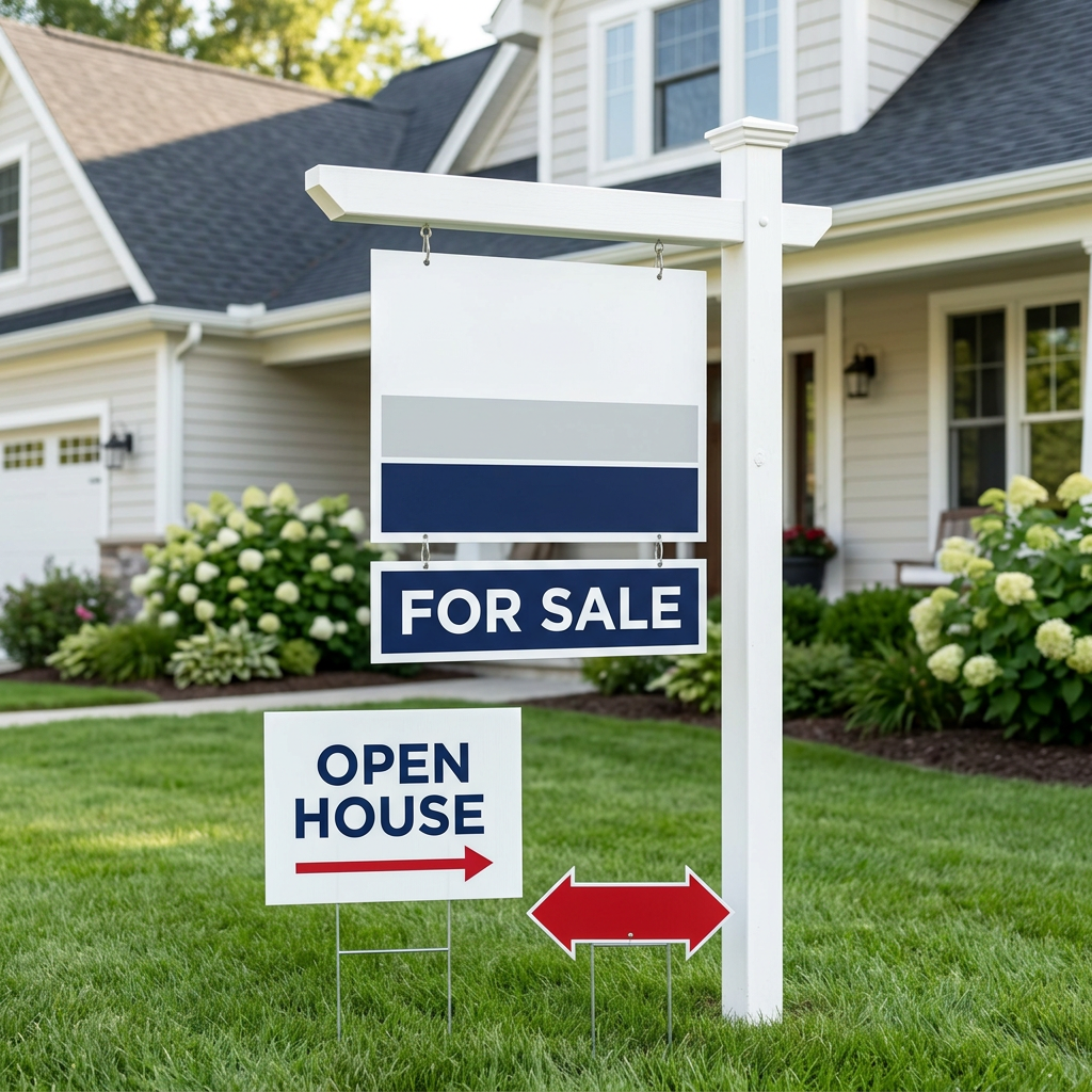 Real estate signs collection visual